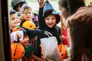 children trick or treating