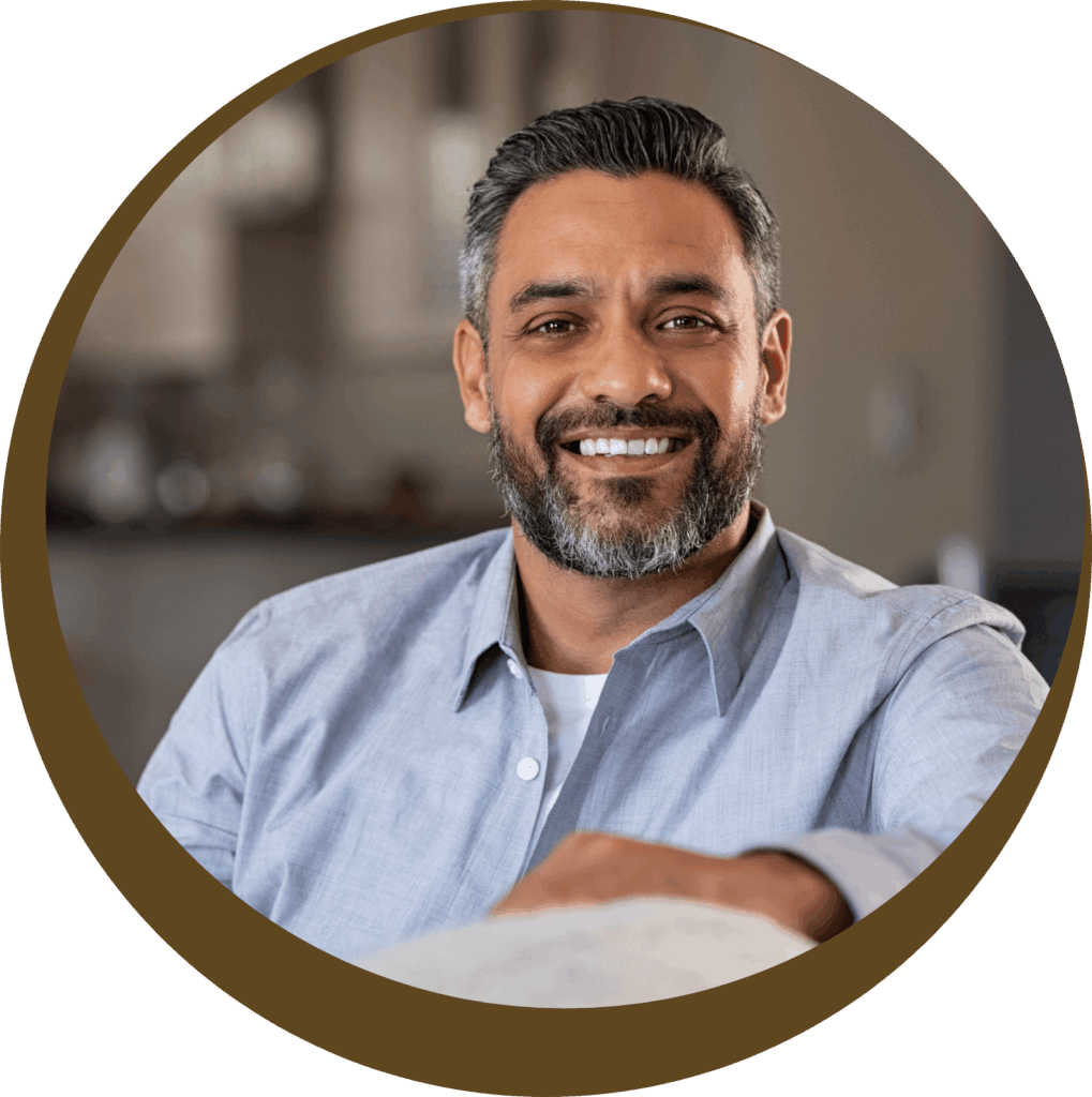 smiling guy hybrid dentures