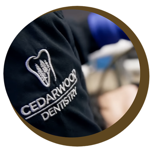 Cedarwood Dentistry logo on sleeve